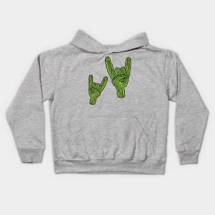 Cactus Rock Hands Kids Hoodie